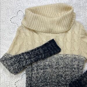 Lauren Ralph Lauren Cowl Neck Knit Mohair Sweater - Women’s Ombré Sweatshirt XS